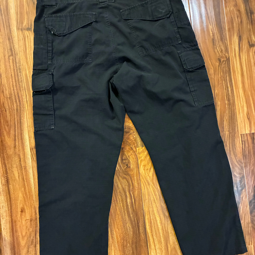 Vintage Style TRU-SPEC Black Tactical Cargo Pants Gorpcore Baggy Techwear - Picture 3 of 3